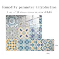 Moroccan vintage tile stickers waterproof self-adhesive wall stickers for kitchen decor 10pcs - TS299
