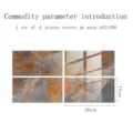 Autocollants de carrelage film cristal texture marbre autocollant decoratif mural lot de 4 pcs - Style YB006