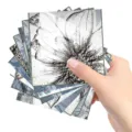 Retro decorative tile stickers square self adhesive wall stickers 10pcs floral pattern home decor - 10x10cm - 10 Pieces / TS312