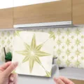 Self-adhesive PVC mosaic tile sticker for kitchen wall decor DIY removable geometric star - MSC160 / Glossy Film 15x15cm 10pcs