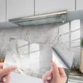 Marble tile sticker peel and stick waterproof wall paper detail view kitchen decor - DLS099 Crystal Film