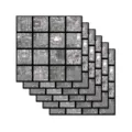 3D Silber Mosaik Fliesen Aufkleber PVC Selbstreinigende Abnehmbare Wandtattoo Variante - MSC031