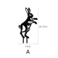 Acrylic kangaroo yard art detail, black silhouette garden stake, 26.5cm height decoration. - Style A (Kangaroo) / Black