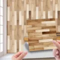 Wood grain peel and stick wall tile sticker self adhesive retro wall decor main view - 10*10cm - 20 Pieces / WDT001