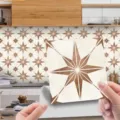 Self-adhesive mosaic tile sticker DIY removable PVC wall decor for kitchen home renovation - MSC158 / Glossy Film 15x15cm 10pcs
