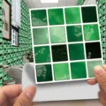 Autocollant de carrelage mosaïque 3D vert adhésif mural décoration détail de la maison - MSC065