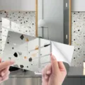 Self-adhesive terrazzo crystal film tile sticker, waterproof wall paper for home decor. - DLS120