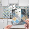 Adhésif carrelage cuisine étanche crédence autocollant mural décoration maison chic - 15*15cm Paquet de 10 Pièces / DJ042