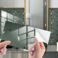 Dark green terrazzo crystal film tile sticker, detail view of self-adhesive wall and floor decor. - DLS123