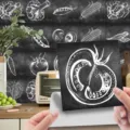 Retro chalkboard style tile sticker waterproof kitchen wall decor peel and stick decals - ET238