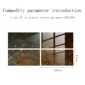 4 pieces autocollants de carreaux texture marbre imperméable adhésif mural 15x30cm - Style YB012