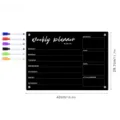 Acrylic weekly planner dry erase board with 6 magnetic markers for fridge and wall organization - Large A3 Weekly Planner Style / KT Board Packaging