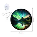 Decorazione da appendere rotonda in vetro colorato aurora con catena e gancio, 20cm. - Paesaggio Aurora (Piccolo) / TYU155 - Taglia S