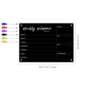 Clear acrylic weekly planner dry erase board with 6 colored markers for office home schedule. - Small A4 Weekly Planner Style / KT Board Packaging