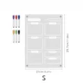 Clear acrylic weekly planner board with 6 markers magnetic dry erase calendar board S size - A4 / KT Board Packaging