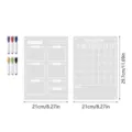 Transparenter Acryl Wochenplaner Monatsplaner Magnetischer Kalender mit Stiften für Kühlschrank - KT-Board-Verpackung