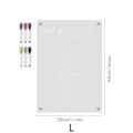 Clear acrylic weekly calendar planner board with dry erase markers and size dimensions. - Large (A3) / KT Board Packaging