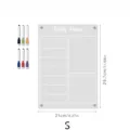 Transparent Acrylic Weekly Planner Board with 6 Markers Magnetic Calendar for Wall Refrigerator - Small A4 (With 6 Whiteboard Pens) / KT Board Packaging