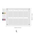 Clear acrylic weekly planner board with markers 42x29cm magnetic dry erase board - KT Board Packaging-A3 Large (With 6 Whiteboard Pens)
