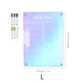 Acrylic Weekly Planner Board Magnetic Dry Erase Calendar for Fridge Wall 6 Markers - KT Board Packaging / Large A3 (With 6 Pens)