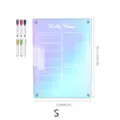 Acrylic weekly planner dry erase board magnetic fridge calendar with 6 colorful markers - KT Board Packaging / Small A4 (With 6 Pens)