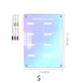 Colorful acrylic weekly planner board with 6 dry erase markers and 21x29.7cm size for fridge. - KT Board Packaging / Small Magnetic A4
