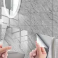 Grey marble texture crystal tile sticker, self-adhesive wall and floor decor film for home. - DLS103 Crystal Film