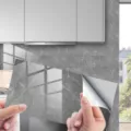 Grey marble crystal film tile sticker self adhesive wall paper for kitchen home decor. - DLS109 Crystal Film