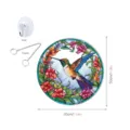 Stained glass hummingbird window hanging with chain and hook for home wall decor 30cm - Size L