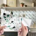 Terrazzo pattern crystal film tile sticker self-adhesive wall floor decor detail view - DLS125