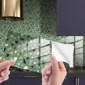 Green terrazzo wall sticker self adhesive crystal film tile decor peel and stick - DLS126