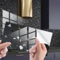 Terrazzo pattern crystal film self-adhesive tile sticker detail, waterproof wall peel and stick. - DLS128