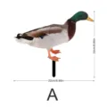 Piquet de jardin canard colvert art de cour acrylique décoratif style A - 22cm - YKLU072A