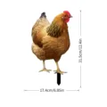 Piquet de jardin en acrylique poule art de cour extérieur 31.5x17.4cm ornement de pelouse déco - YKLU090A