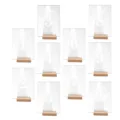 Números de mesa de acrílico transparente con base de madera, elegante set de decoración. - Números Redondos 1-10 con Base