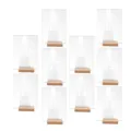 Números de mesa de acrílico transparente con base de madera para decoración de bodas y fiestas. - Números Redondos 11-20 con Base