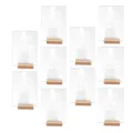 Números de mesa de acrílico transparente con base de madera, veintiuno a treinta. - Números Redondos 21-30 con Base