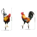 Piquet de jardin 3D coq en acrylique décoration extérieure pelouse étanche et durable. - YKLU073A+B