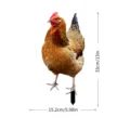 Vue détaillée du piquet de jardin en métal poule montrant des dimensions claires et solides. - YKLU090B