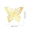 Gouden acryl spiegel holle vlinder muursticker slaapkamer home decor 30x25.2cm - Vlinder Vorm (JM2023)