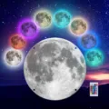 Lámpara de pared LED luna 3D con iluminación RGB multicolor y control remoto decoración. - S / Lámpara de Luna