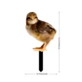 Joli piquet de jardin motif poussin décoration extérieure art de cour étanche 12.9x6.7cm - YKLU075G