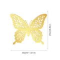 Grote gouden acryl holle vlinder muursticker voor thuis slaapkamer decor 30x25cm - Vlinder Vorm (JM2026)