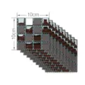 Stickers Carreaux de Mosaïque 3D Adhésif Imperméable Mural Brun pour Décoration - MSC058 / 10 pièces