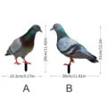 Ensemble de piquet de jardin pigeon, ornement de pelouse extérieur décoratif, résistant. - Ensemble YKLU093A+B