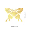Gouden acryl spiegel holle vlinder muursticker huisdecoratie 30cm groot kunstwerk - Vlinder Vorm (JM2028)
