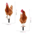 Acrylic chicken garden stakes, cute yard art outdoor lawn decorations with size details. - 3mm Transparent Acrylic + Double-Sided Printing / TYU221 Style A+B