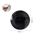 Round acrylic wood wall mirror sticker with dot pattern, 30cm diameter 0.7cm thick home decor. - JM1127 / Black