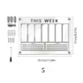 Clear acrylic weekly calendar dry erase board planner with mounting hardware and pen - TYU033S Horizontal Board / Includes 4 Nails and 1 Whiteboard Marker