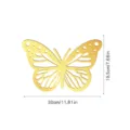 Gouden acryl holle vlinder muursticker detail, elegante spiegelafwerking 30x19,5cm. - Vlinder Vorm (JM2030)